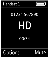 Handset in call