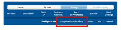 Set up port forwarding on the BT Hub