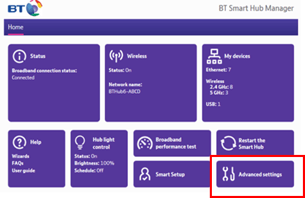 Changing the wireless password on your BT Hub