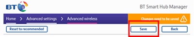 Changing the wireless password on your BT Hub
