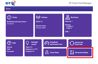 Turning off BT Access Control on the BT Smart Hub