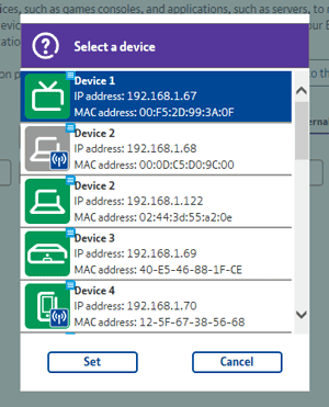 Set up port forwarding on the BT Smart Hub